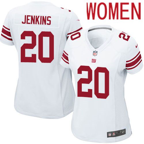 Cheap Women New York Giants 20 Janoris Jenkins Nike White Game NFL Jersey